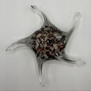 Art Glass Starfish Tortoise Pattern Paperweight
